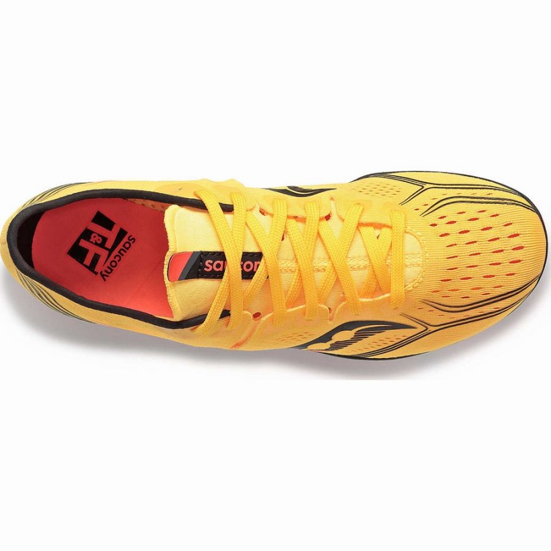 Women's Saucony Endorphin 3 Spike Track Spikes Gold / Red | Australia S10483-W19