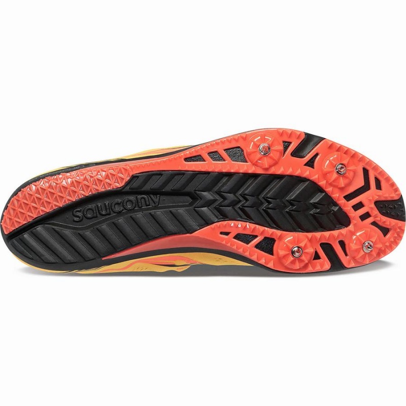 Women's Saucony Endorphin 3 Spike Track Spikes Gold / Red | Australia S10483-W19