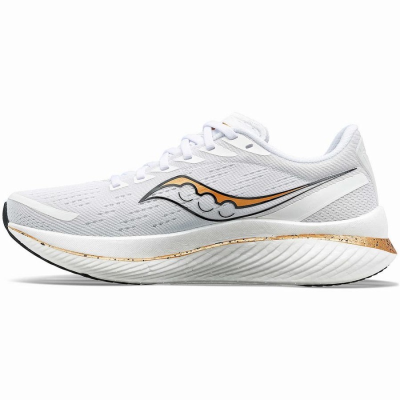 Women's Saucony Endorphin Speed 3 Running Shoes White / Gold | Australia S96458-W80