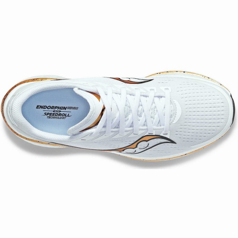 Women's Saucony Endorphin Speed 3 Running Shoes White / Gold | Australia S96458-W80