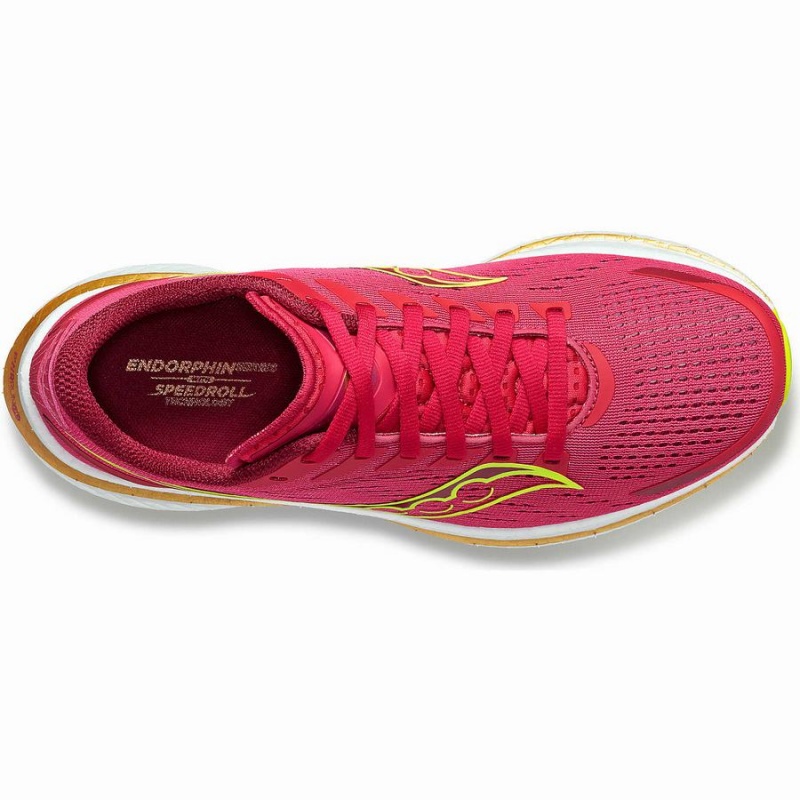 Women's Saucony Endorphin Speed 3 Running Shoes Red / Rose | Australia S48716-V25