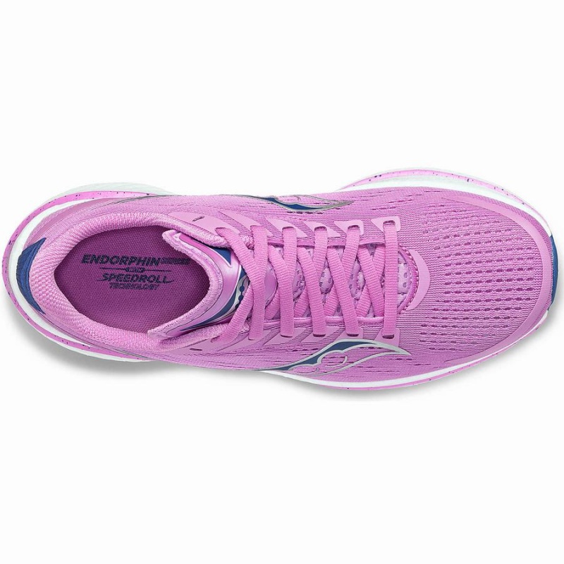 Women's Saucony Endorphin Speed 3 Running Shoes Purple / Indigo | Australia S90486-B10