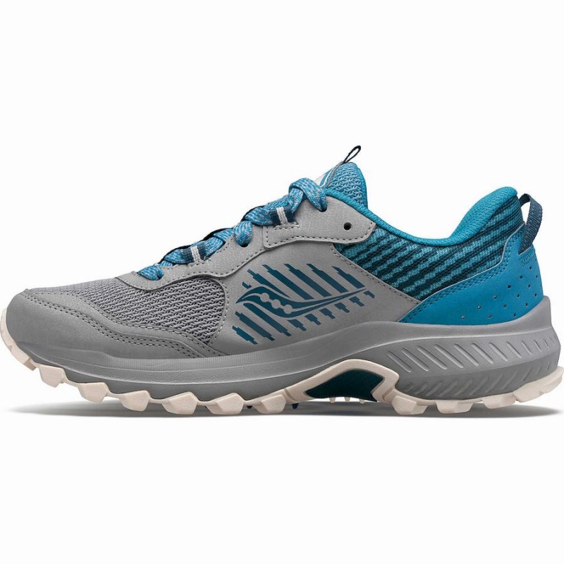 Women's Saucony Excursion TR15 Trail Running Shoes Grey / Blue | Australia S47283-G07