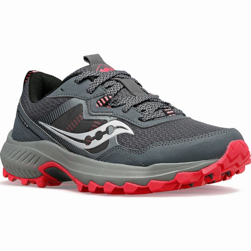 Women's Saucony Excursion TR16 Trail Running Shoes Grey / Coral | Australia S02536-V67