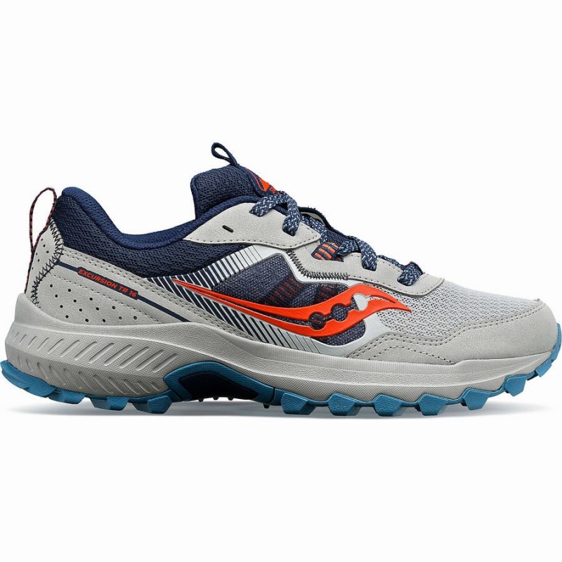 Women\'s Saucony Excursion TR16 Trail Running Shoes Grey / Navy | Australia S69785-N49