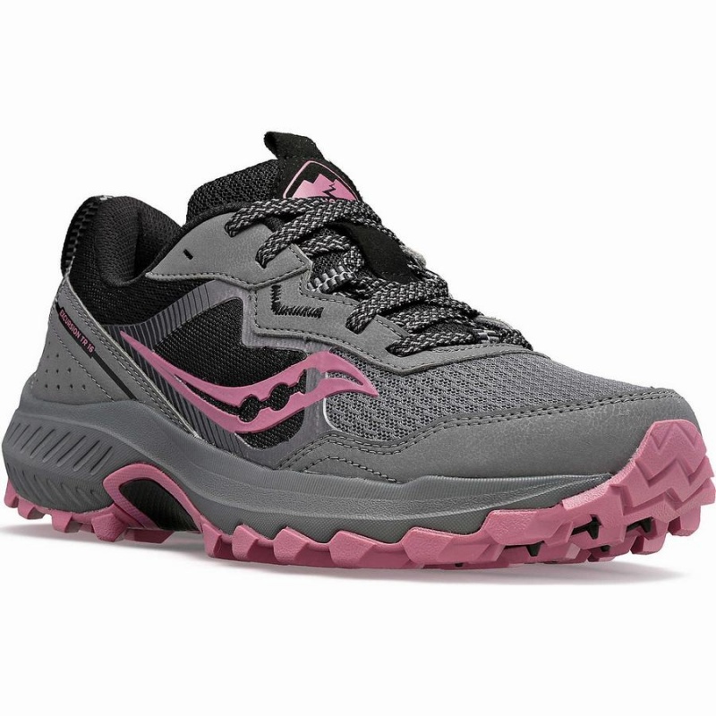 Women's Saucony Excursion TR16 Trail Running Shoes Grey / Rose | Australia S93816-M07