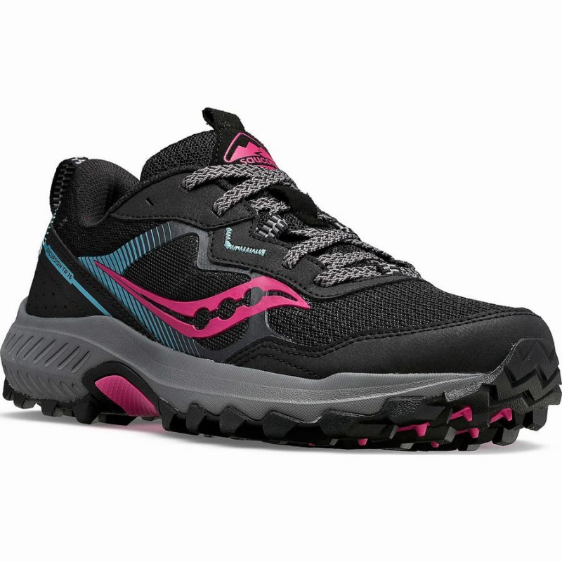 Women's Saucony Excursion TR16 Trail Running Shoes Black / Fuchsia | Australia S58376-A81