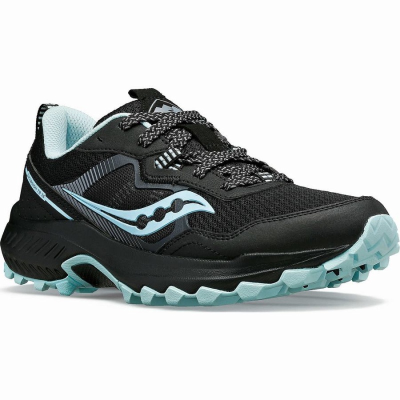 Women's Saucony Excursion TR16 Trail Running Shoes Black / Blue | Australia S89752-S27