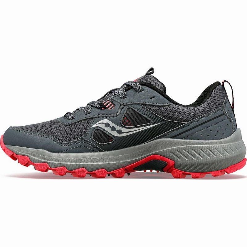 Women's Saucony Excursion TR16 Wide Trail Running Shoes Grey / Coral | Australia S29485-E49