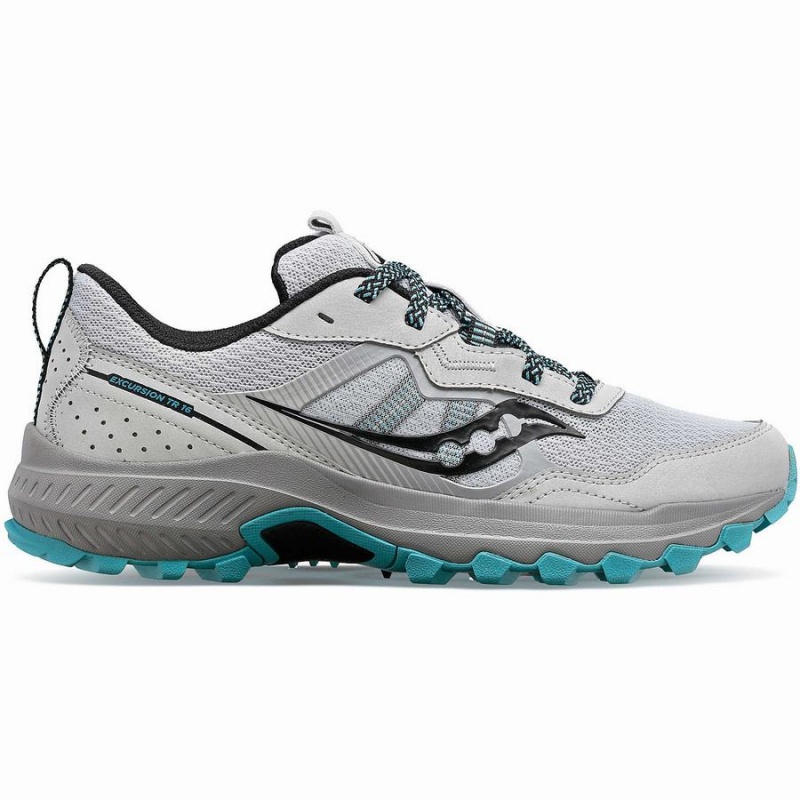 Women\'s Saucony Excursion TR16 Wide Trail Running Shoes Grey / Blue | Australia S58342-R40