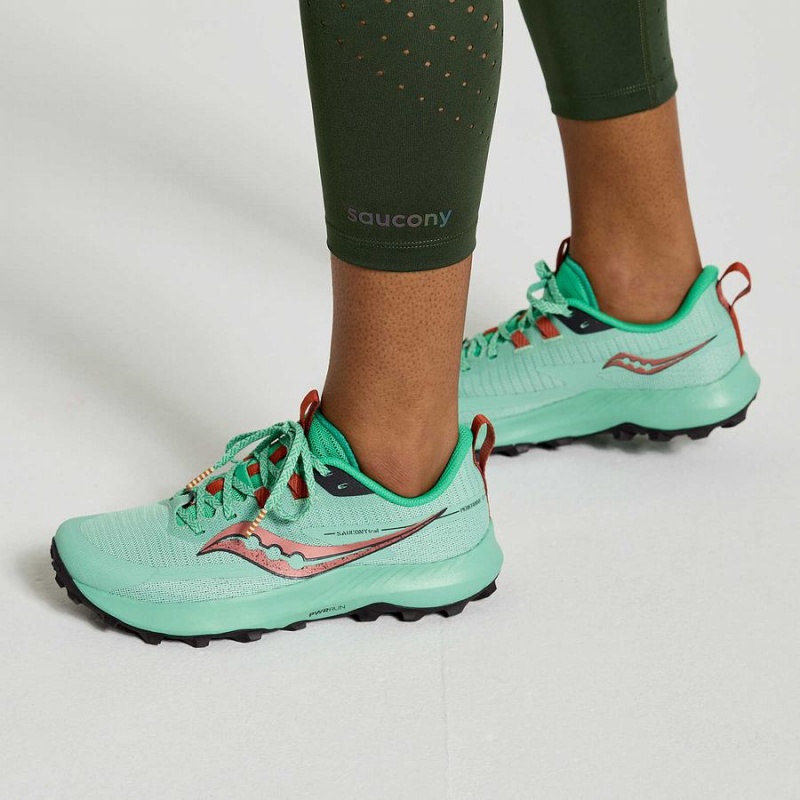 Women's Saucony Explorer Utility Crop Tight Dark Green | Australia S10426-B61