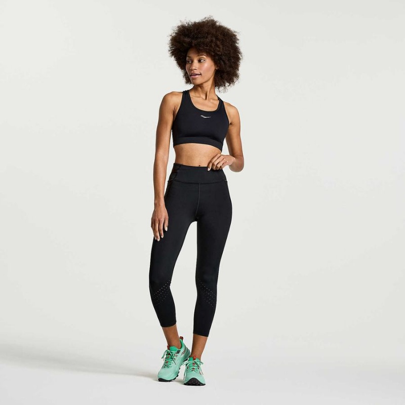 Women's Saucony Explorer Utility Crop Tight Black | Australia S26983-N20