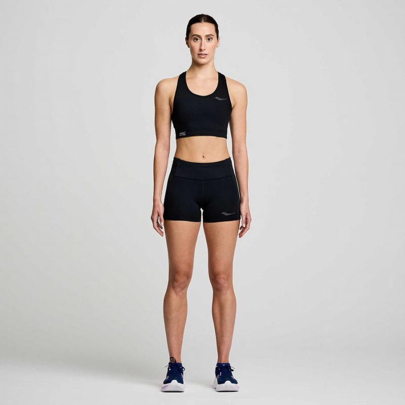 Women's Saucony Fortify Bras Black | Australia S56281-G57