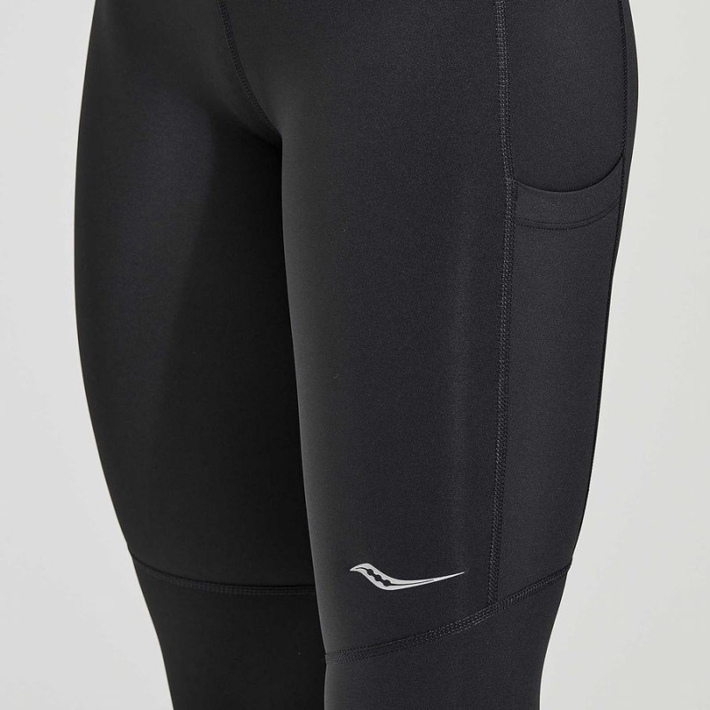 Women's Saucony Fortify Crop Tight Black | Australia S30746-N23