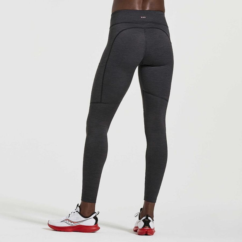 Women's Saucony Fortify Tight Black | Australia S38502-V94