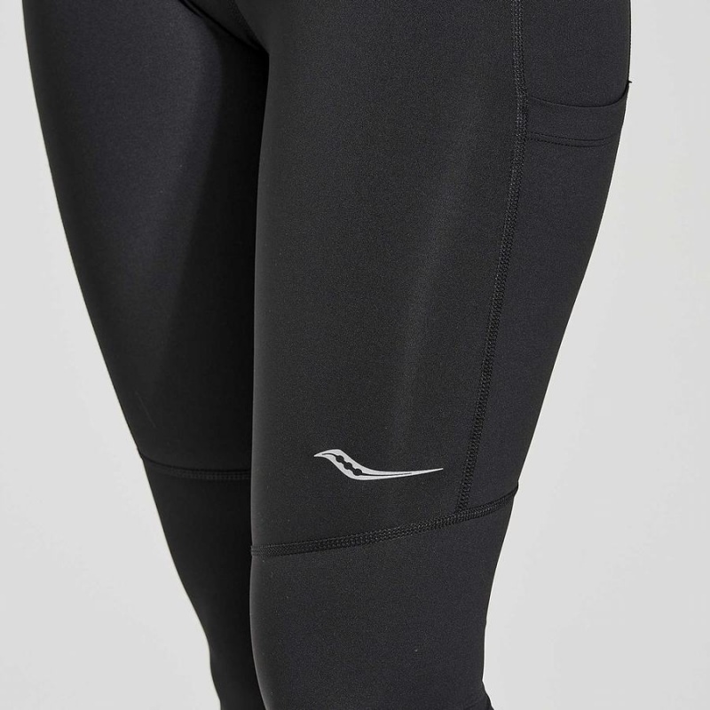 Women's Saucony Fortify Tight Black | Australia S31079-B86