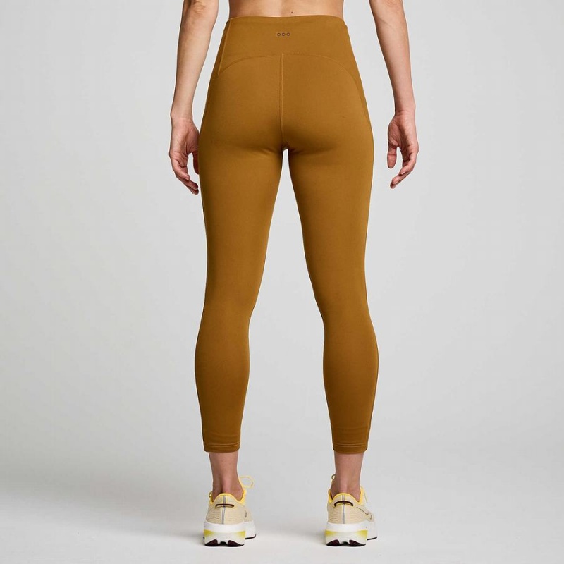 Women's Saucony Fortify Viz Tight Brown | Australia S01236-K73