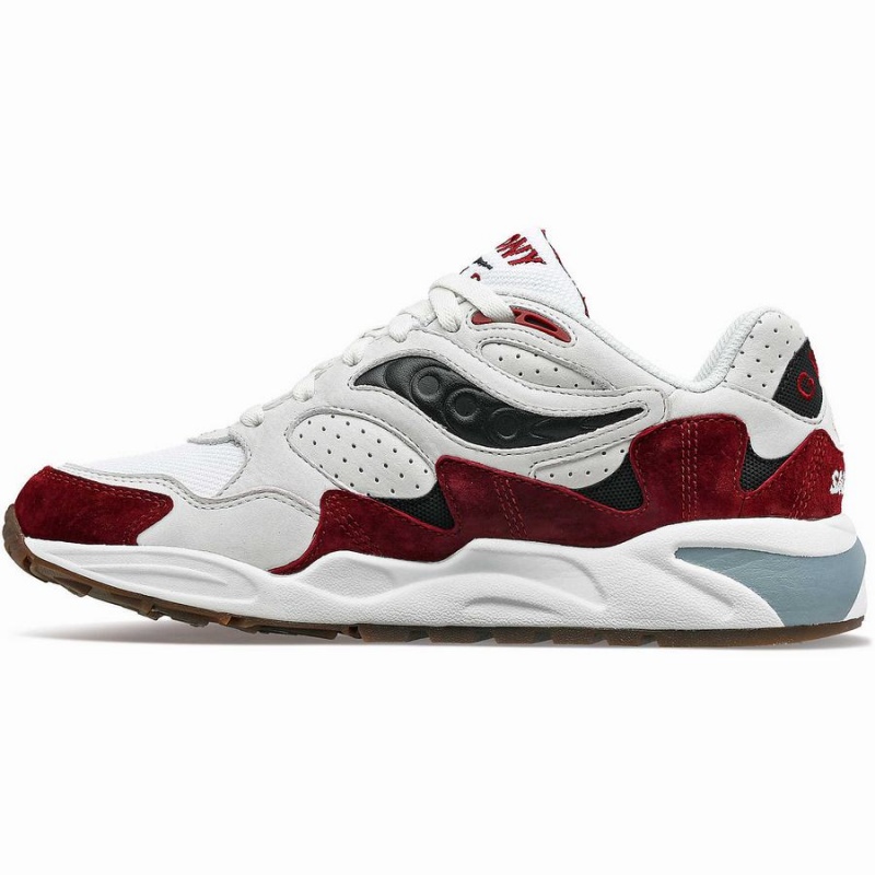 Women's Saucony Grid Shadow 2 Sneakers Cream / Red | Australia S69073-L67