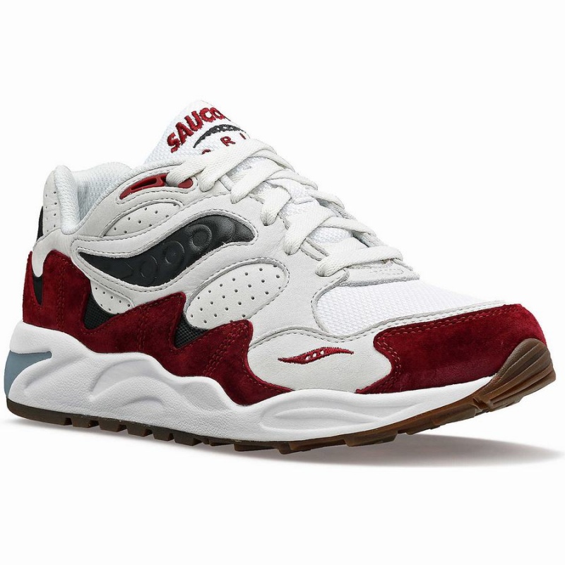 Women's Saucony Grid Shadow 2 Sneakers Cream / Red | Australia S69073-L67