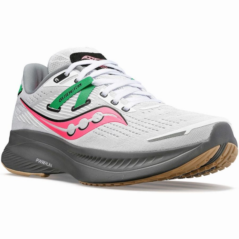 Women's Saucony Guide 16 Running Shoes White / Grey | Australia S36145-G25