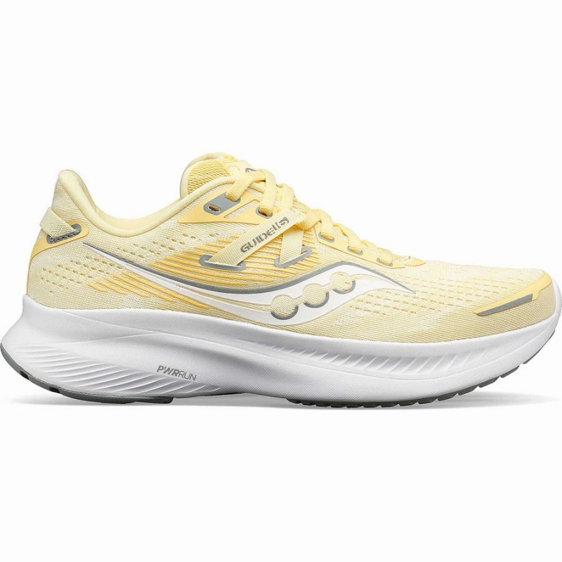 Women\'s Saucony Guide 16 Running Shoes Yellow / White | Australia S09381-E79