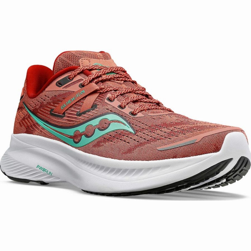 Women's Saucony Guide 16 Wide Running Shoes Orange / Turquoise | Australia S24516-A18