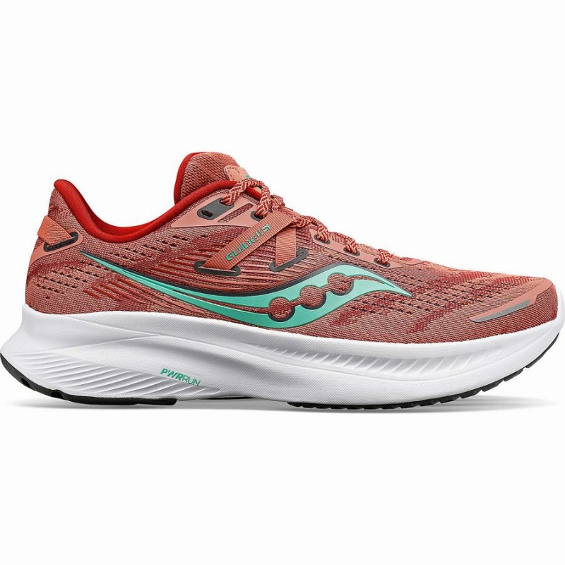 Women\'s Saucony Guide 16 Wide Running Shoes Orange / Turquoise | Australia S24516-A18