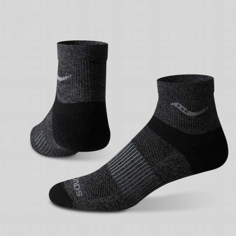 Women's Saucony Inferno Merino Wool Blend Quarter 3-Pack Socks Grey | Australia S93175-Z98