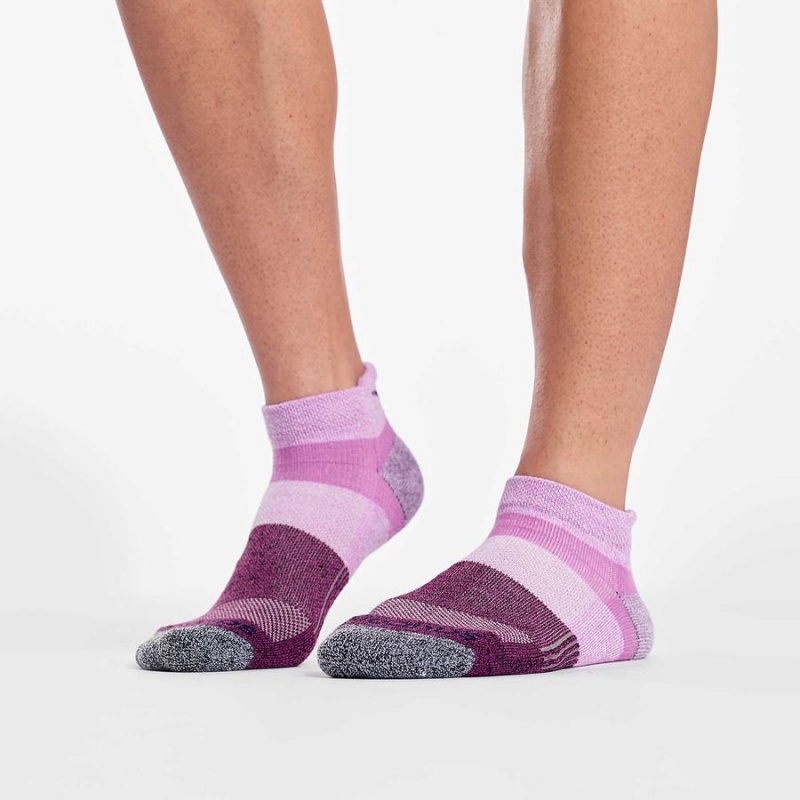 Women's Saucony Inferno No Show Tab 3-Pack Socks Pink | Australia S42769-B57