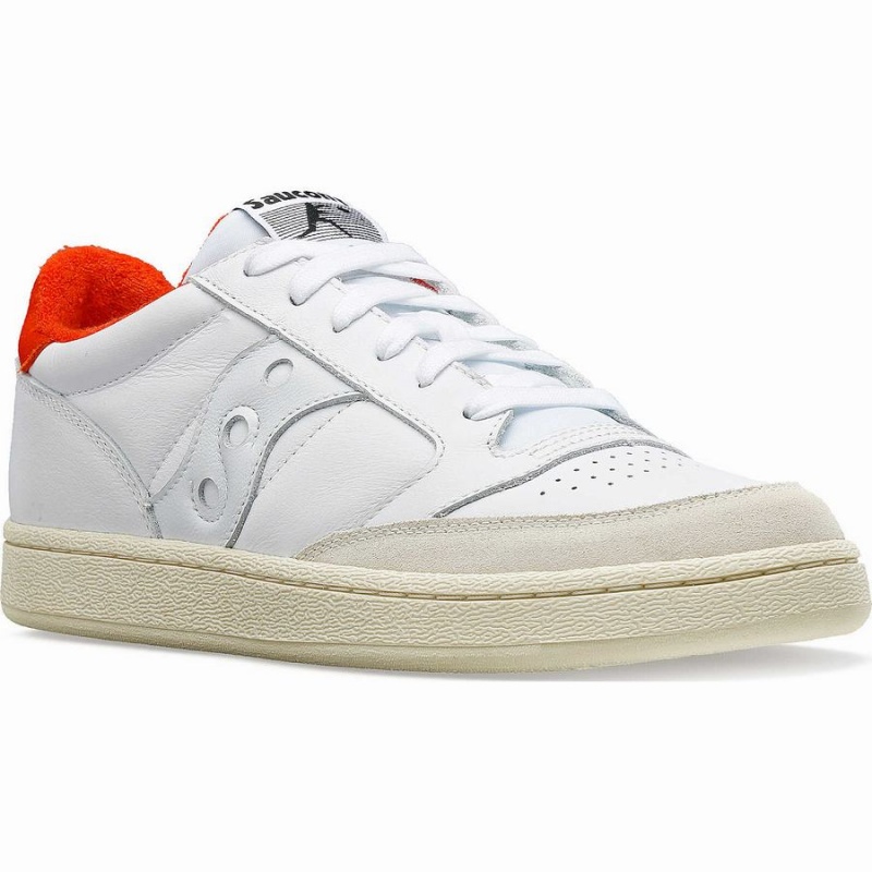 Women's Saucony Jazz Court Athletic Sneakers White / Red | Australia S50986-P78