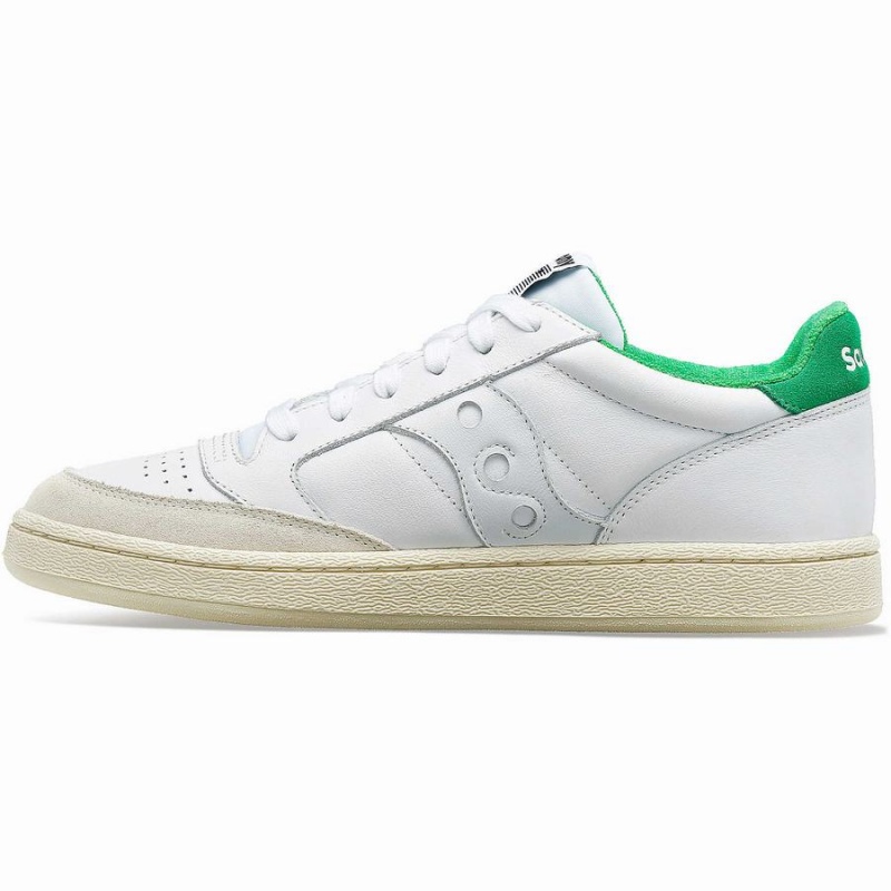 Women's Saucony Jazz Court Athletic Sneakers White / Green | Australia S61475-X42