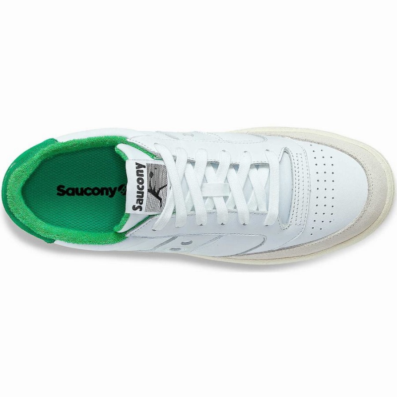 Women's Saucony Jazz Court Athletic Sneakers White / Green | Australia S61475-X42