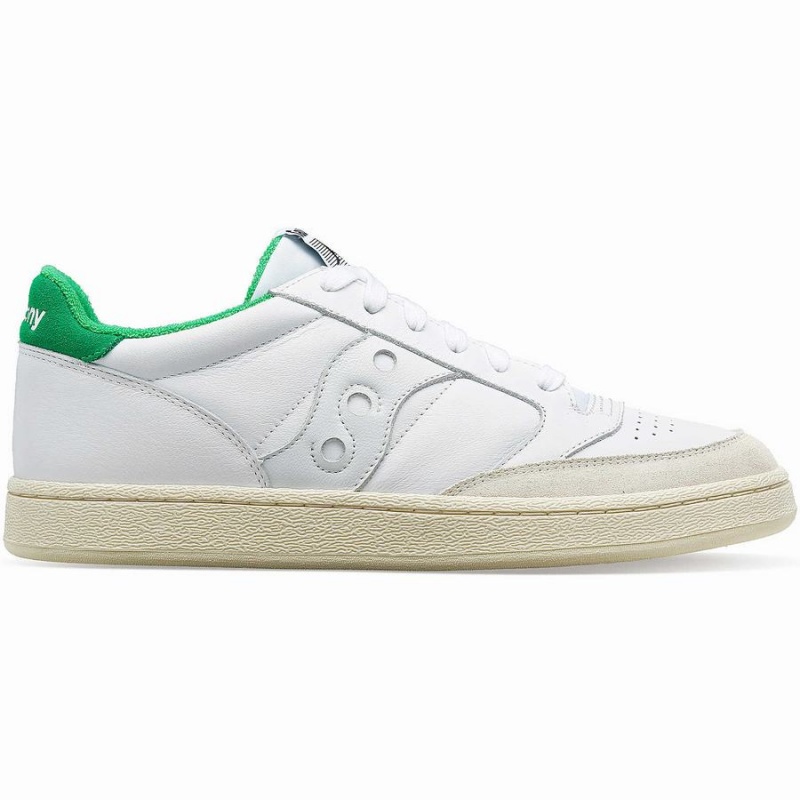 Women\'s Saucony Jazz Court Athletic Sneakers White / Green | Australia S61475-X42