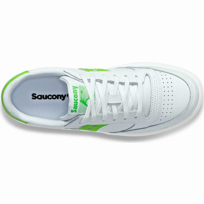 Women's Saucony Jazz Court PU Sneakers White / Green | Australia S80172-U69