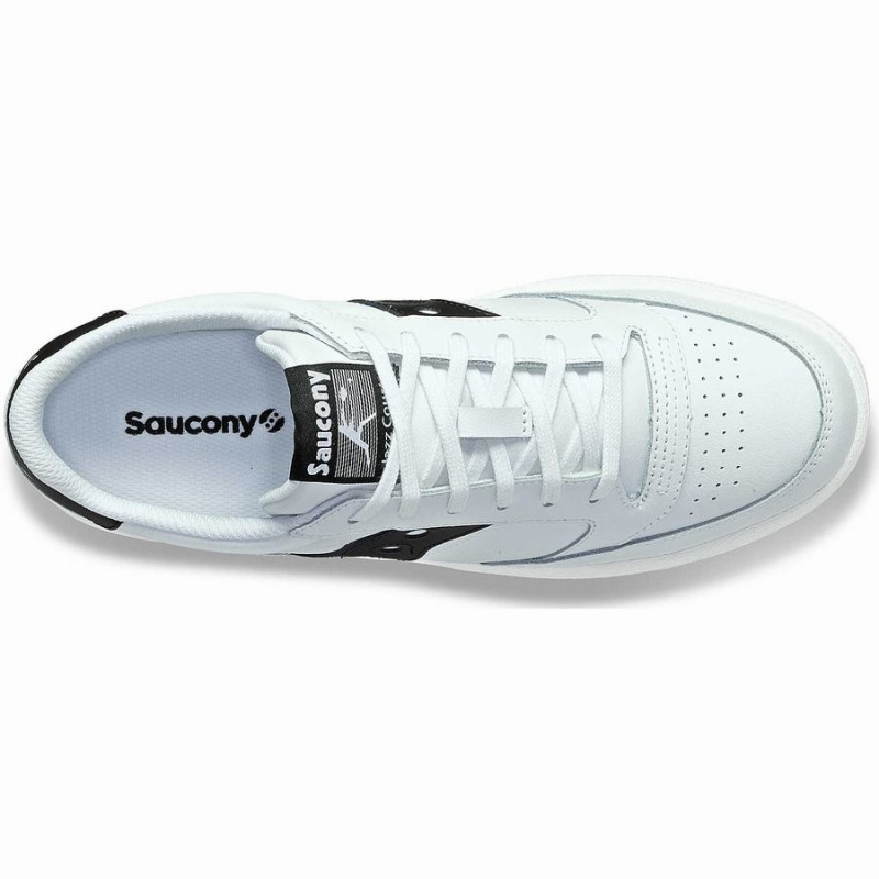 Women's Saucony Jazz Court PU Sneakers White / Black | Australia S09324-Q36