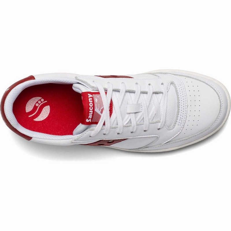 Women's Saucony Jazz Court Sneakers White / Red | Australia S05482-K19