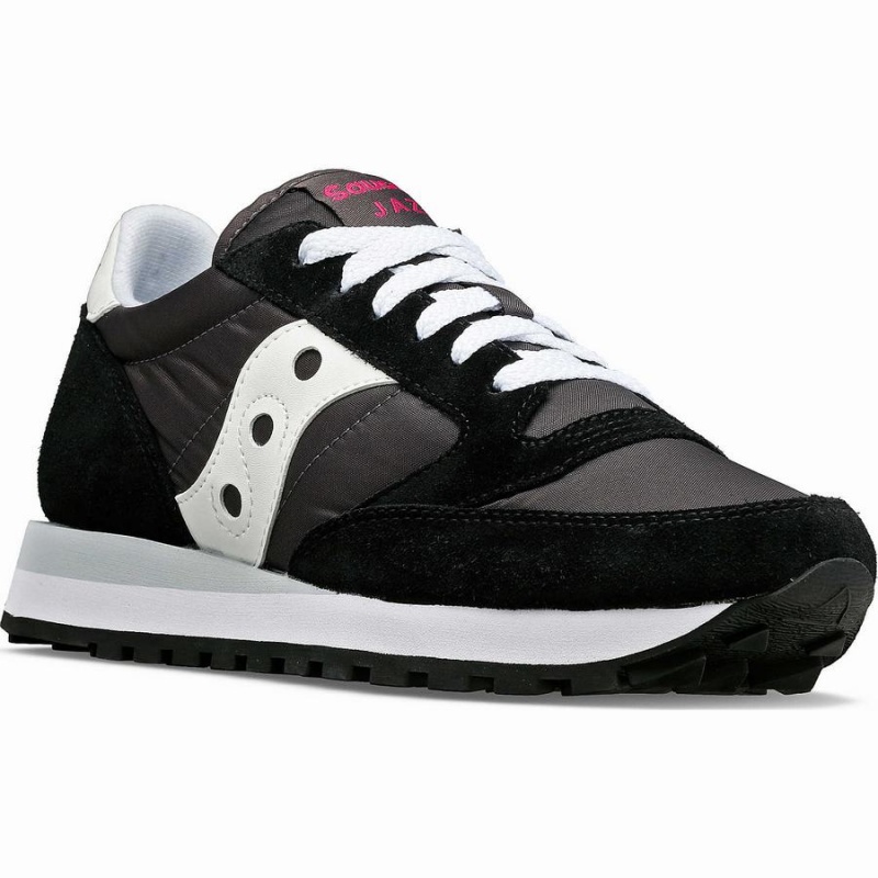 Women's Saucony Jazz Original Sneakers Black / White | Australia S71562-C14