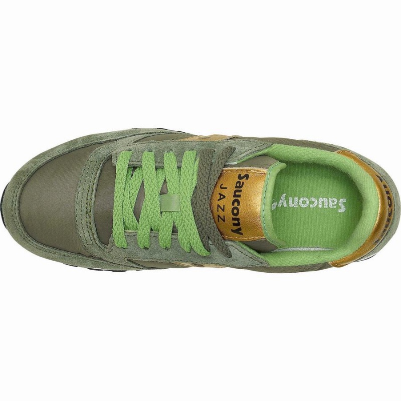 Women's Saucony Jazz Original Sneakers Olive / Gold | Australia S61592-A97