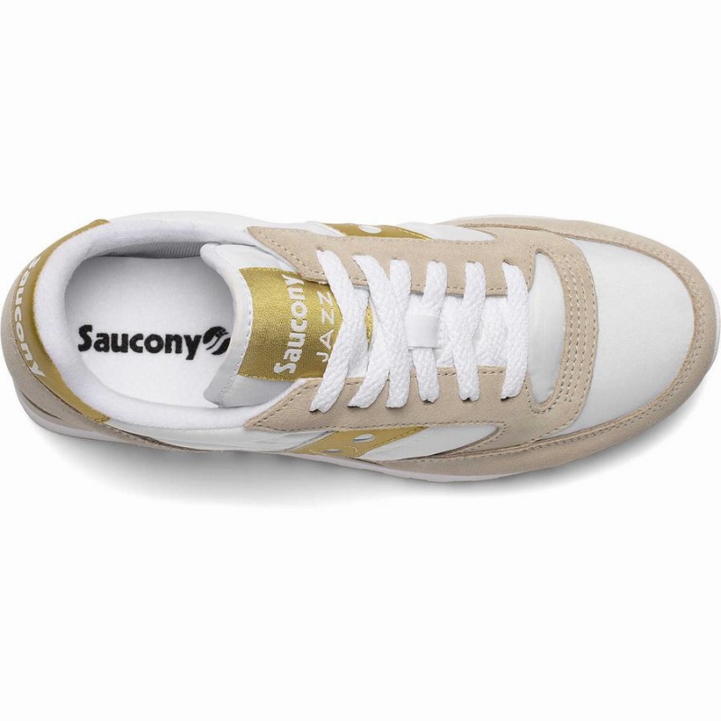 Women's Saucony Jazz Original Sneakers White / Gold | Australia S93841-P24