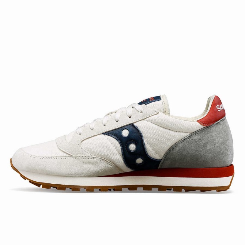 Women's Saucony Jazz Original Stonewash Sneakers White / Navy | Australia S90453-E54