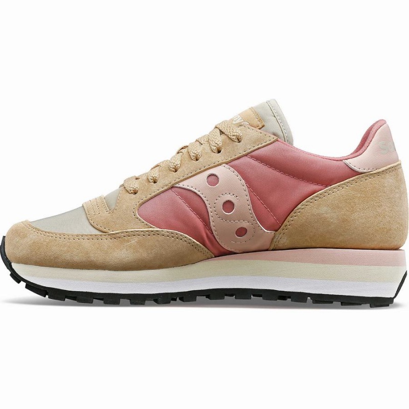 Women's Saucony Jazz Triple Sneakers Beige / Red | Australia S70931-C87