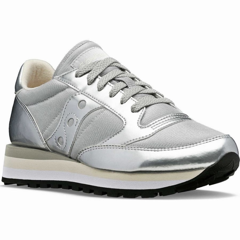 Women's Saucony Jazz Triple Sneakers Silver | Australia S84361-T37