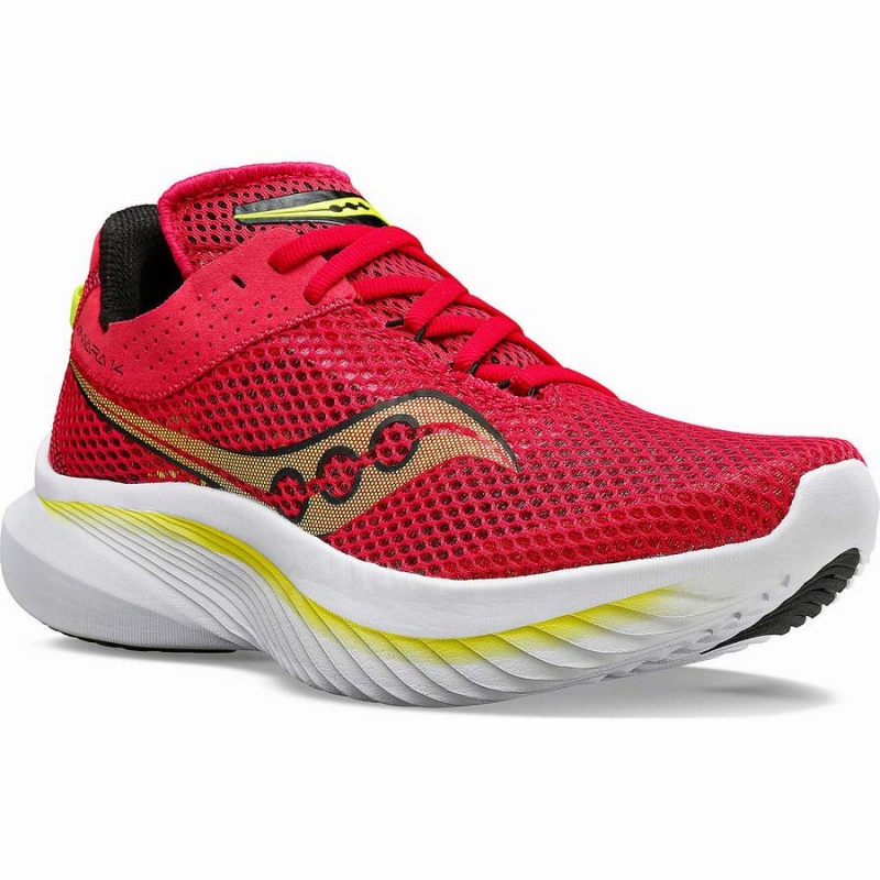 Women's Saucony Kinvara 14 Running Shoes Red / Rose | Australia S18309-N73