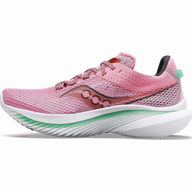 Women's Saucony Kinvara 14 Running Shoes Pink / Green | Australia S35612-M97