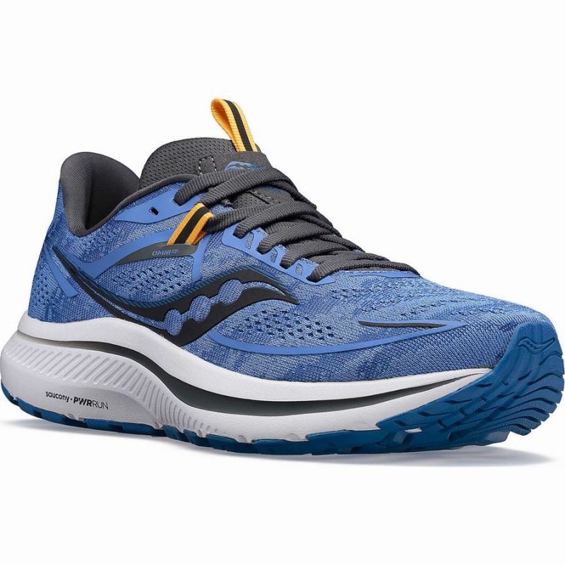 Women's Saucony Omni 21 Running Shoes Blue / Grey | Australia S52831-C82