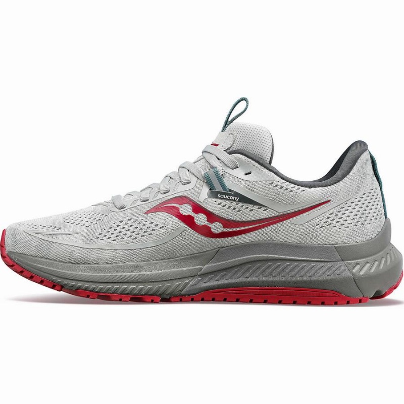 Women's Saucony Omni 21 Running Shoes Grey / Red | Australia S49173-B65