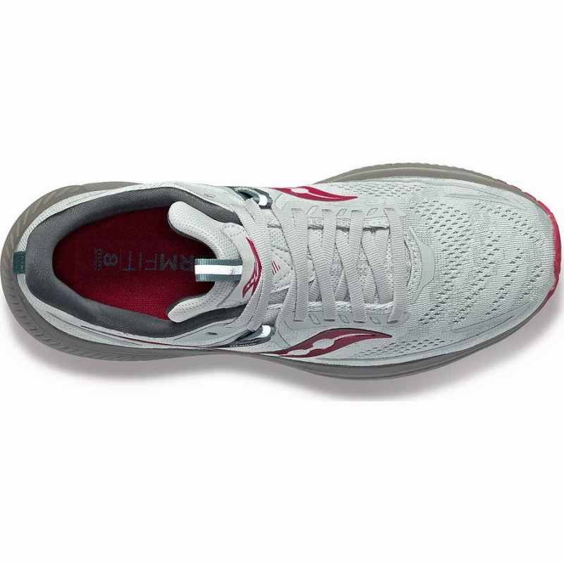 Women's Saucony Omni 21 Running Shoes Grey / Red | Australia S49173-B65