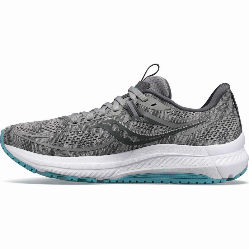 Women's Saucony Omni 21 Running Shoes Grey / Blue | Australia S46780-M98