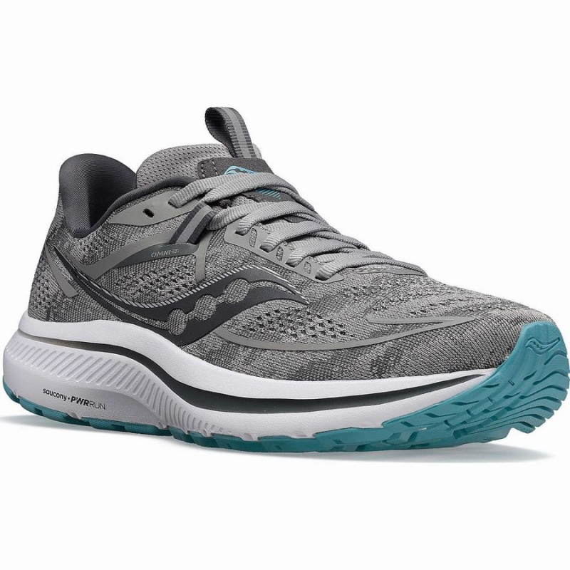 Women's Saucony Omni 21 Running Shoes Grey / Blue | Australia S46780-M98