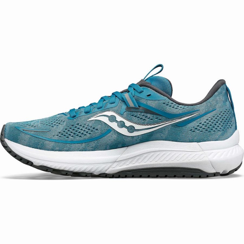 Women's Saucony Omni 21 Running Shoes Turquoise / Grey | Australia S02368-A50